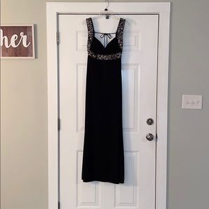 Black form fitting formal dress